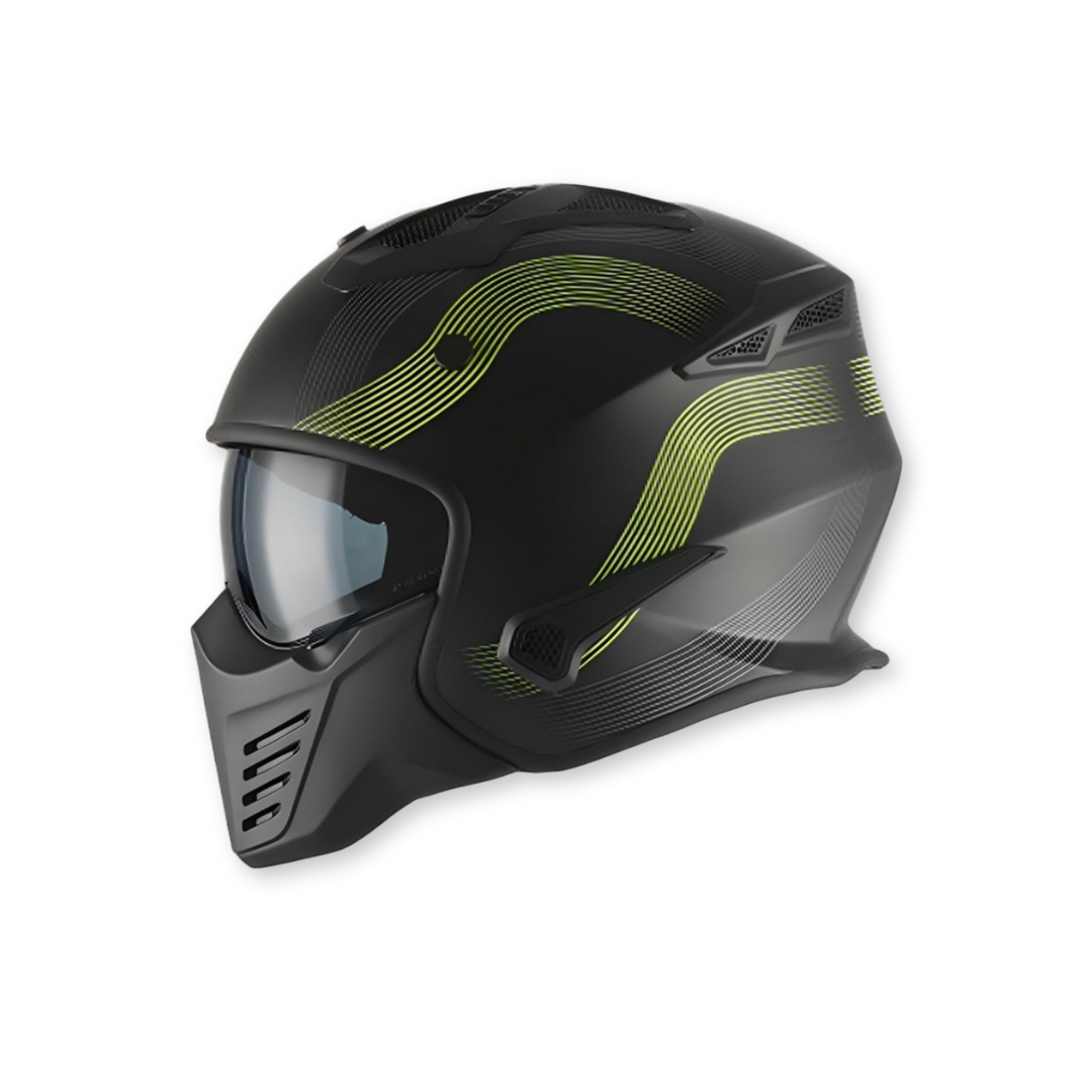 Helm Vito Bruzano Mat Zwart / Fluor