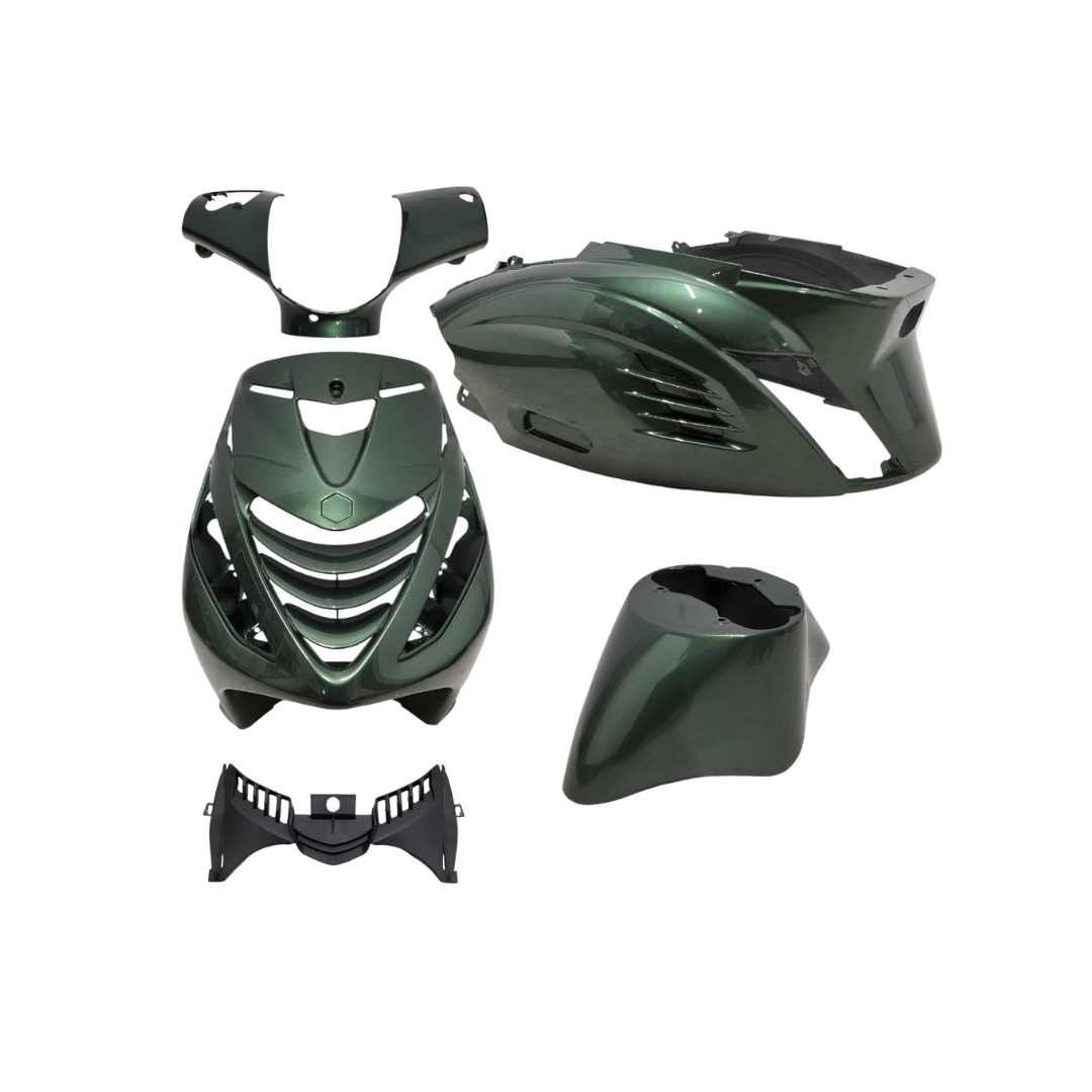 Set di copertura con Achterkapgrill Rs1 Piaggio Zip Alpina Groen