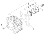 Piaggio Zip 50 4T NOABS E2 2006-2013 – Cilinder Zuiger Zuigerpen Eenheid