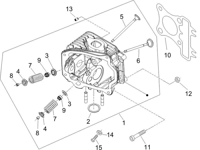 Piaggio Zip 50 4T NOABS E2 2006-2013 – Cilinderkop