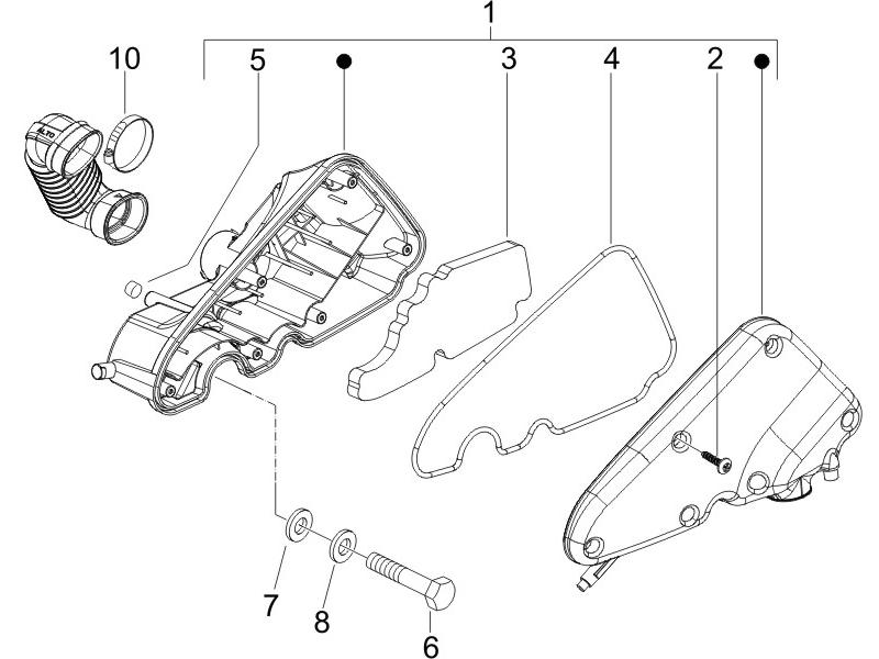 Piaggio Zip 50 4T NOABS E2 2006-2013 – Luchtfilter