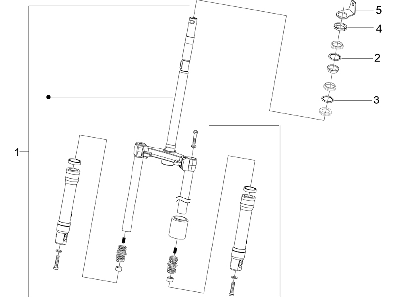 Piaggio Zip 50 4T NOABS E2 2006-2013 – Vorkvork Balhoofdset