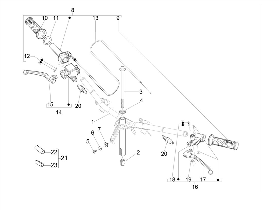 Piaggio Zip 50 4T NOABS E4 2018 - 2020 – Stuur Hoofdremcilinder