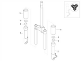 Piaggio Zip 50 4T NOABS E4 2018 - 2020 – Voorvork Componenten