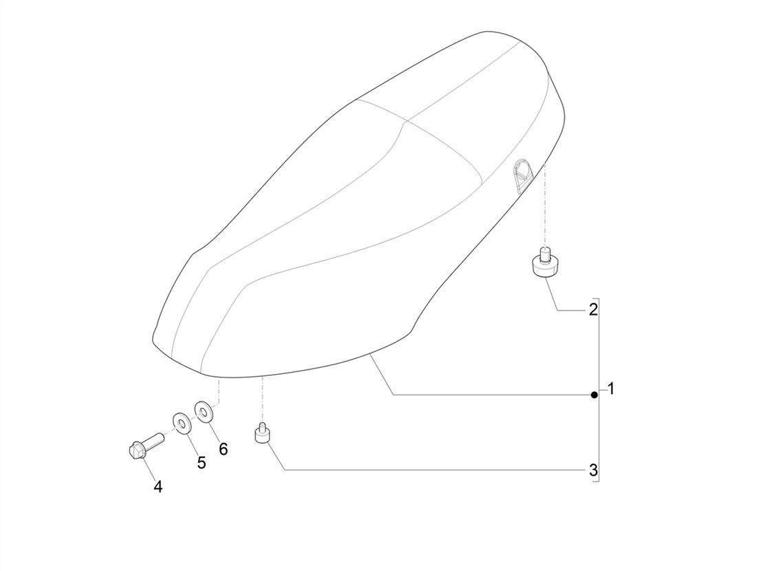 Piaggio Zip 50cc 4 Takt Euro 5 (2021-2023) – Zadel / Buddy