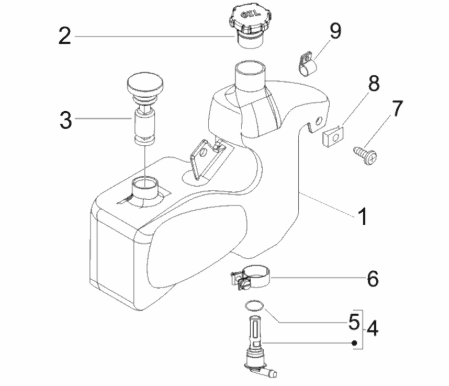 Piaggio Zip SP H2O 50cc 2 Takt 2001-2015 – Olietank