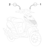 Piaggio Zip SP H2O 50cc 2 Takt 2001-2015 – Spiegels