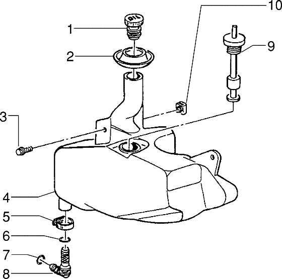Piaggio Zip Type 3 – Olietank