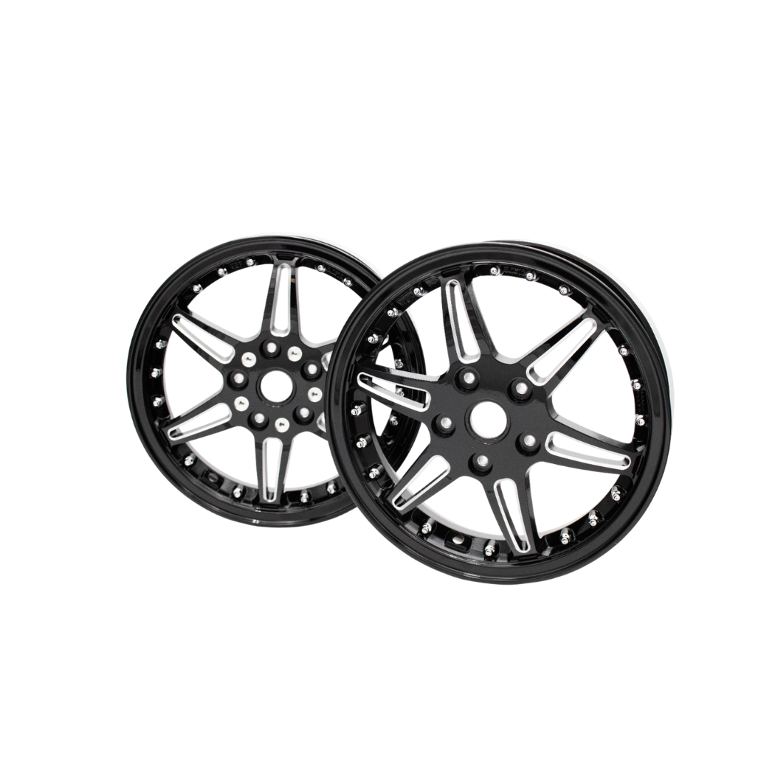 Velgenset Dubbel Disc Glans Zwart Vespa Sprint/GTS - Sport