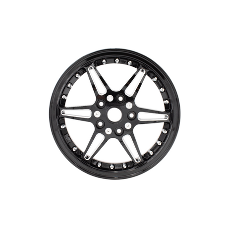 Velgenset double disque briller noir vespa sprint / gts - sports