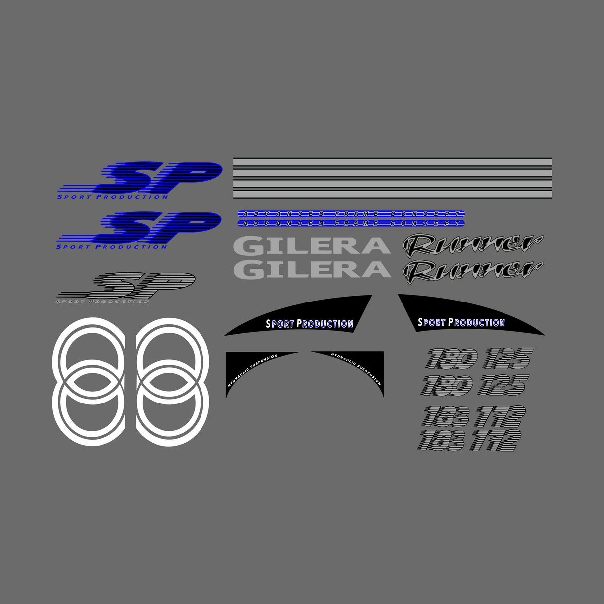 Aufkleber-Set Gilera Runner 125-180cc 2 Takt SP