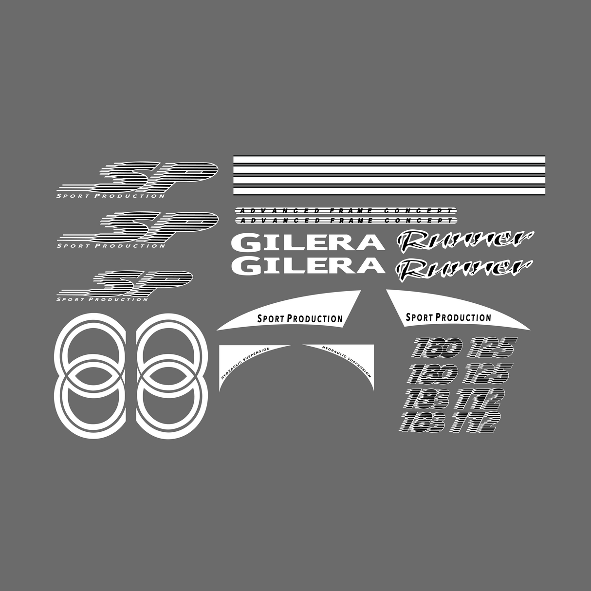 Aufkleber-Set Gilera Runner 125-180cc 2 Takt SP