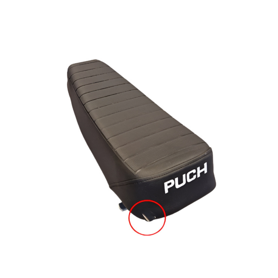 Buddyseat Long Puch !!DOMMAGES!! Hole In Deck Noir pour Maxi (Fabriqué en UE)