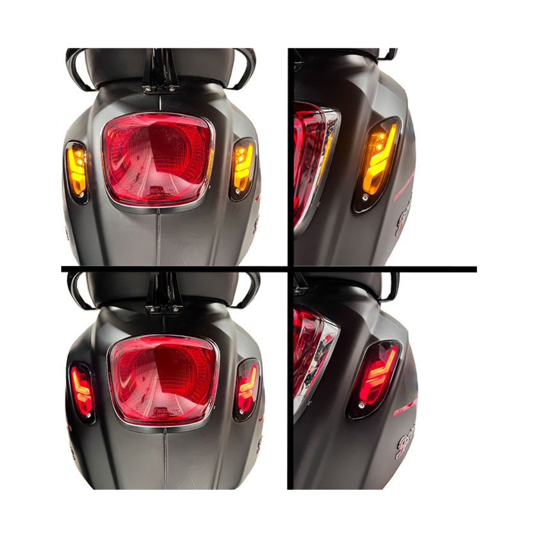 Flashing light set LED Matrix EVO -2 running behind Smoke - Vespa