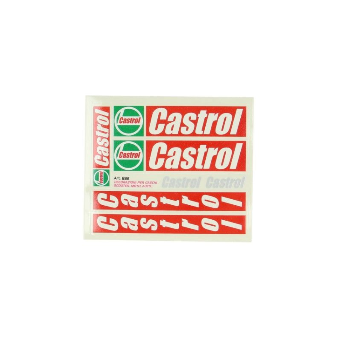 Castrol sticker set rood 5-delig - Fresh Parts
