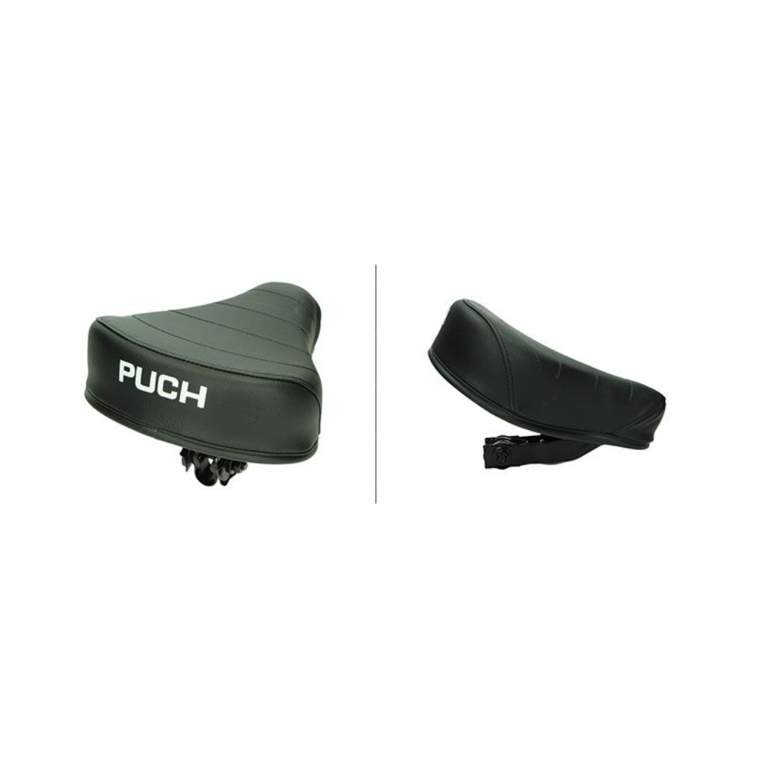 Selle Avec Impression Puch Modèle Plat Noir - Puch Maxi