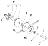 Vespa LX 50 2T – Drive pulley2