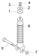 Vespa LX 50 2T – Rear shock absorber