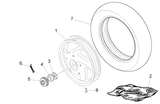 Vespa LX 50 2T – Rear wheel