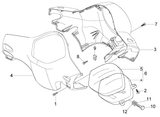 Vespa LX 50 2T – Speedometer Handlebar cover plate