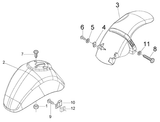 Vespa LX 50 2T – Front fender Rear fender