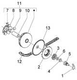 Vespa LX 50 4T – Drive clutch