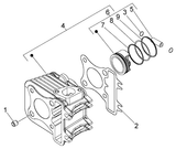 Vespa LX 50 4T – Cylinder Piston Piston Pin Parts