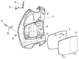 Vespa LX 50 4T – Helmet buddy bucket leg shield