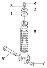 Vespa LX 50 4T – Rear Shock Absorber
