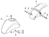 Vespa LX 50 4T – Front fender Rear fender