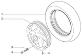 Vespa LX 50 4T – Front wheel