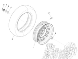 Vespa Sprint 50 2T NOABS E2 2014-2017 – Rear wheel