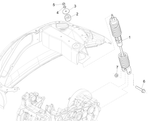 Vespa Sprint 50 2T NOABS E2 2014-2017 – Rear Suspension Shock Absorber