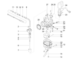 Vespa Sprint 50 2T NOABS E2 2014-2017 – Carburetor parts