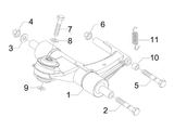 Vespa Sprint 50 4T 4V NOABS E2 2014-2017 – Engine mounting