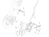 Vespa Sprint 50 4T 4V NOABS E2 2014-2017 – Brake hoses Brake calipers