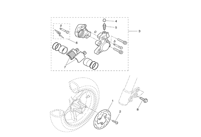 Yamaha Aerox 100 2T – Remklauw Voor