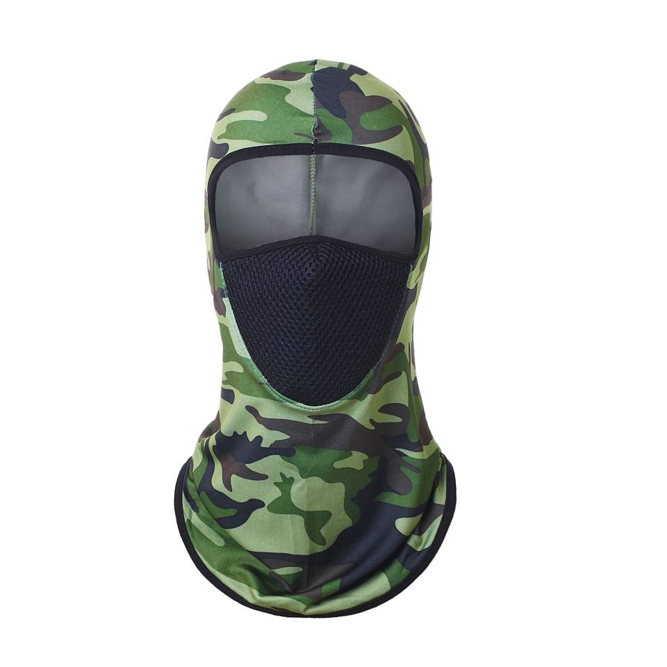 Balaclava camo verde con bocchino