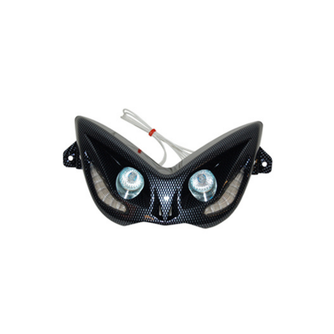 Headlight Halogen Carbon Look Aerox