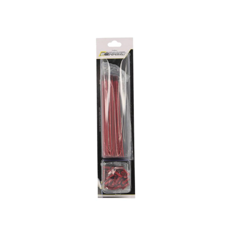 Spoke Set Rear Wheel Doppler 195MM + 199MM 36-Piece Red Derbi Senda