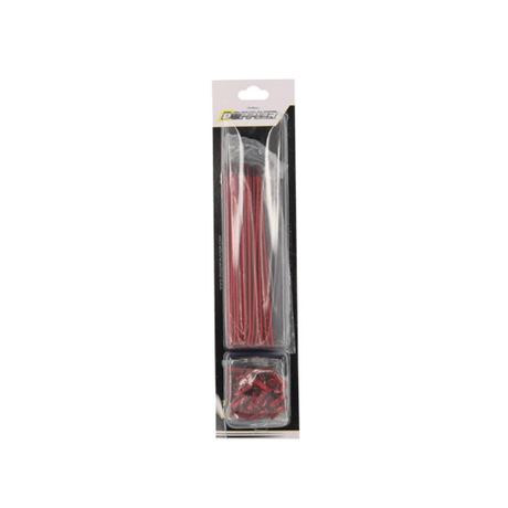 Spoke set Front wheel Doppler 195MM 36-piece Red Derbi Senda