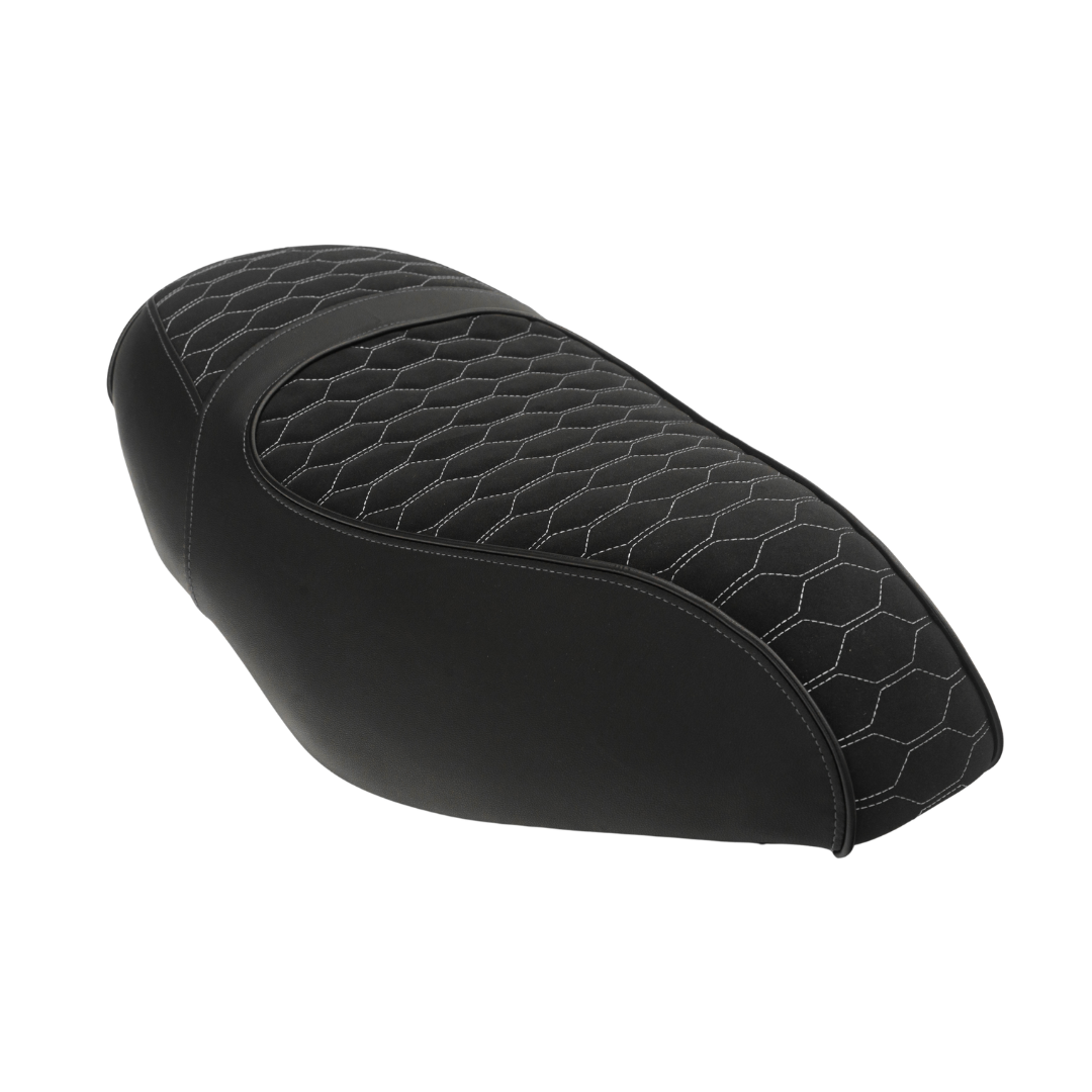 Fenom Saddle Cover Alcantara Look White Piaggio Zip