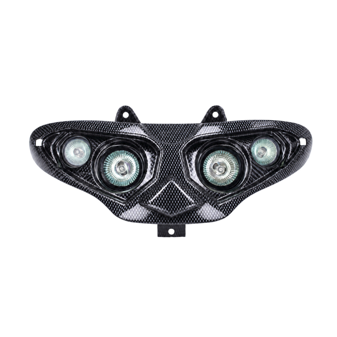 Mean Look Headlight Halogen Black Gilera Runner 50-180cc