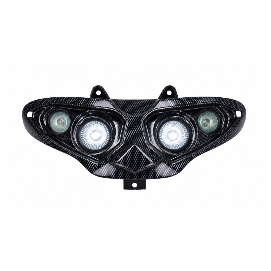 Mean Look Headlight Halogen Black Gilera Runner 50-180cc