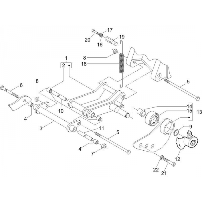 Subframe Reißverschluss 50 4t 25 km/h Noabs E2 2006-2016 (EMEA)