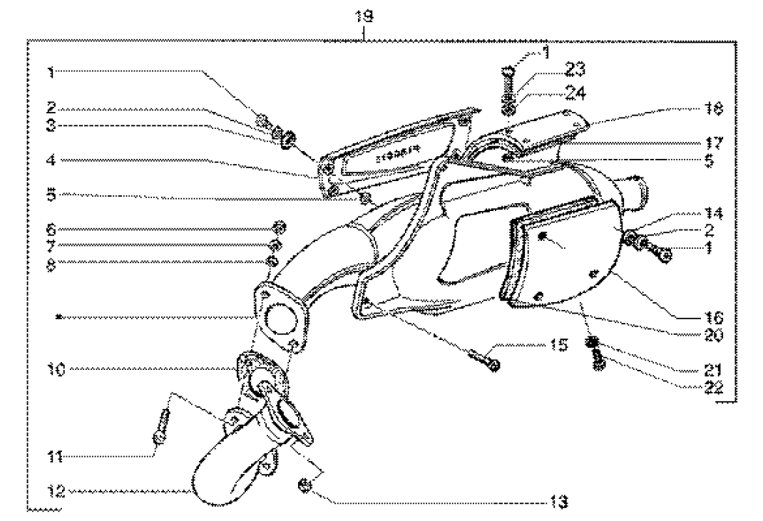 Gilera Runner 180cc FXR 2takt - Uitlaat